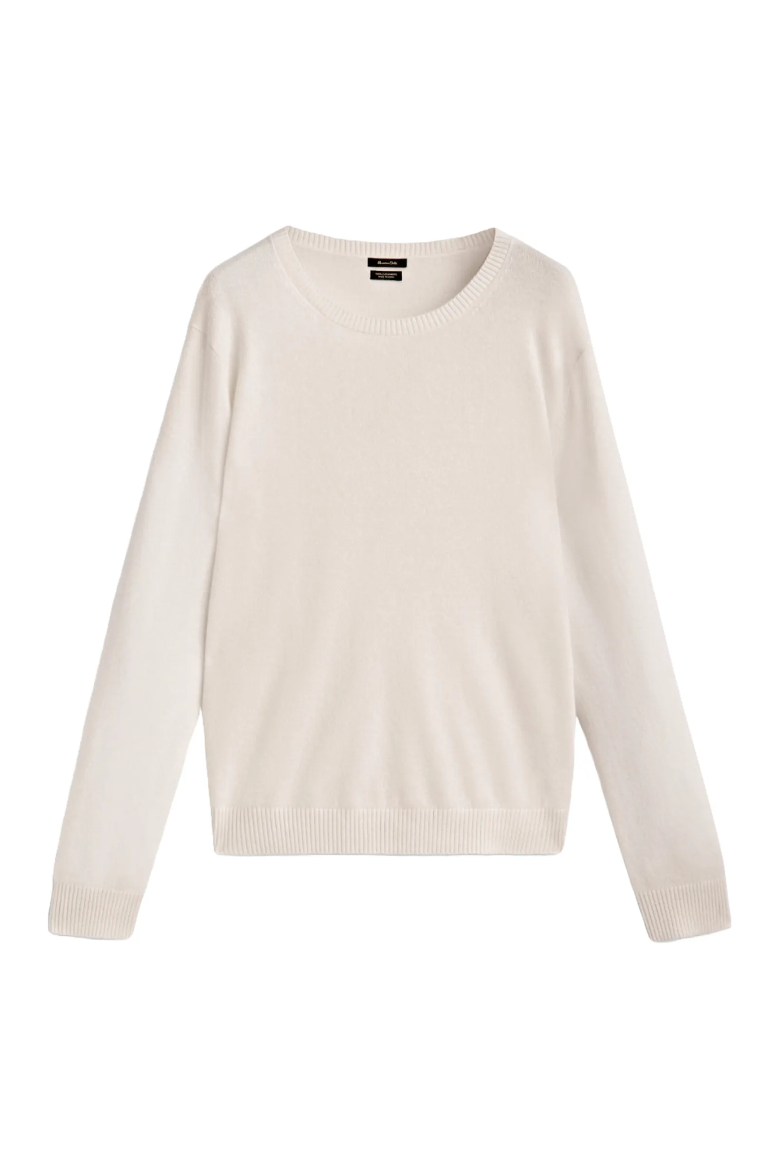 100% Cashmere Cream Crew Neck Sweater