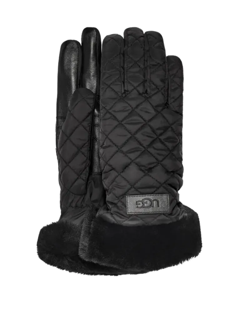 100144 Black Women's Quilted Performance Gloves