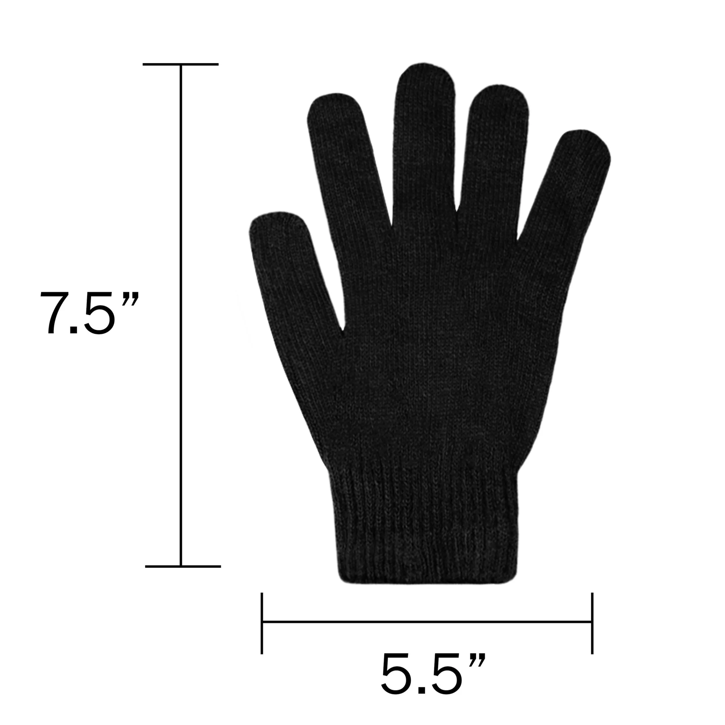 24 Set Wholesale Beanie, Glove and Scarf Bundle in 5 Assorted Colors - Bulk Case of 24 Beanies, 24 Pairs of Gloves, 24 Scarves