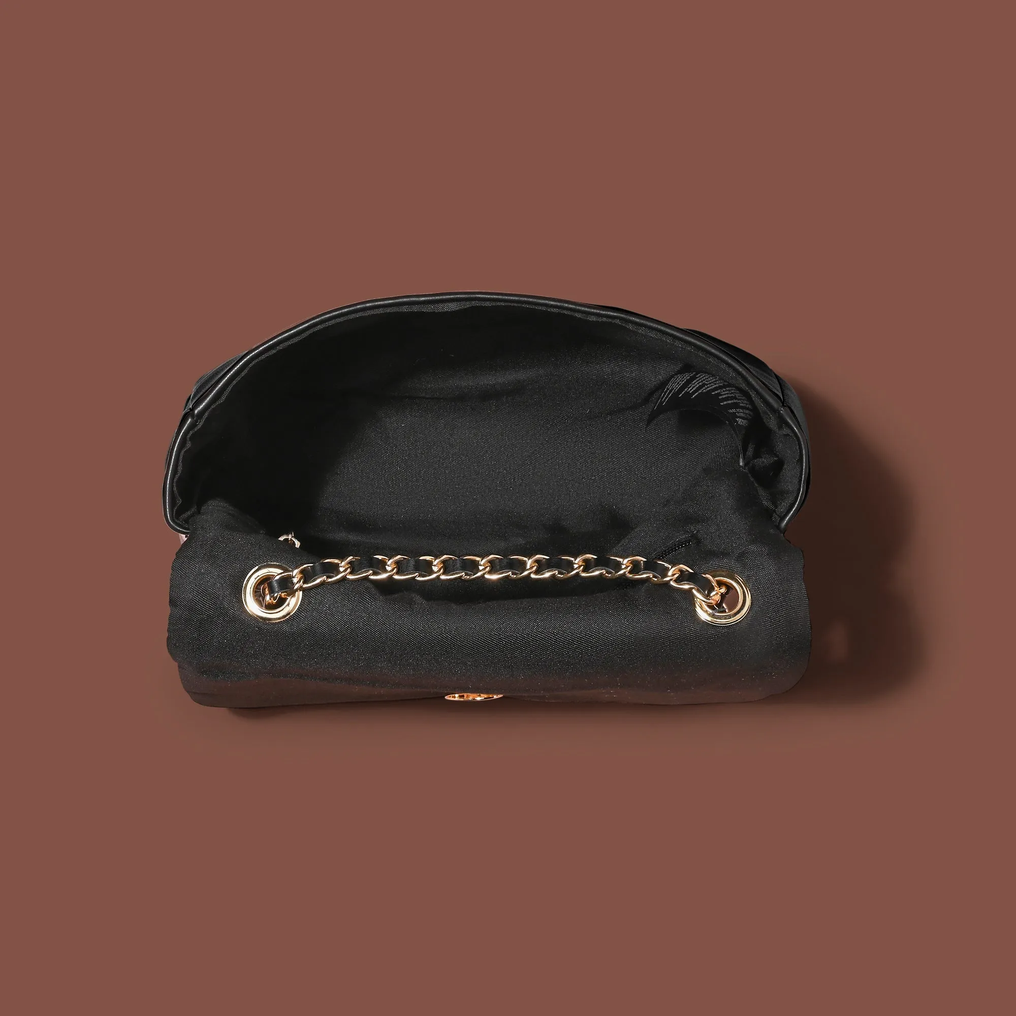 Accessorize London Women's Black Quilted Sling Bag