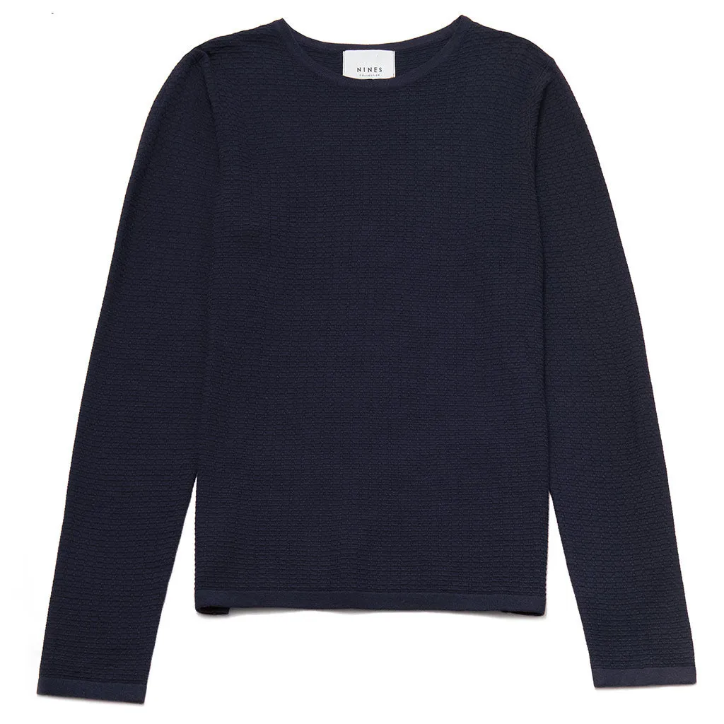 Alaric Textured Crew Neck Jumper