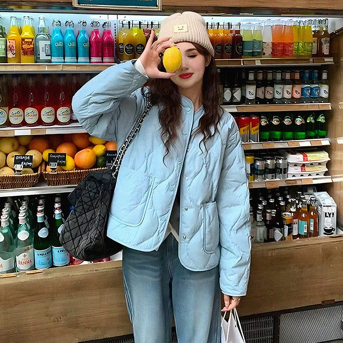 Baby Blue Oversized Overcoat