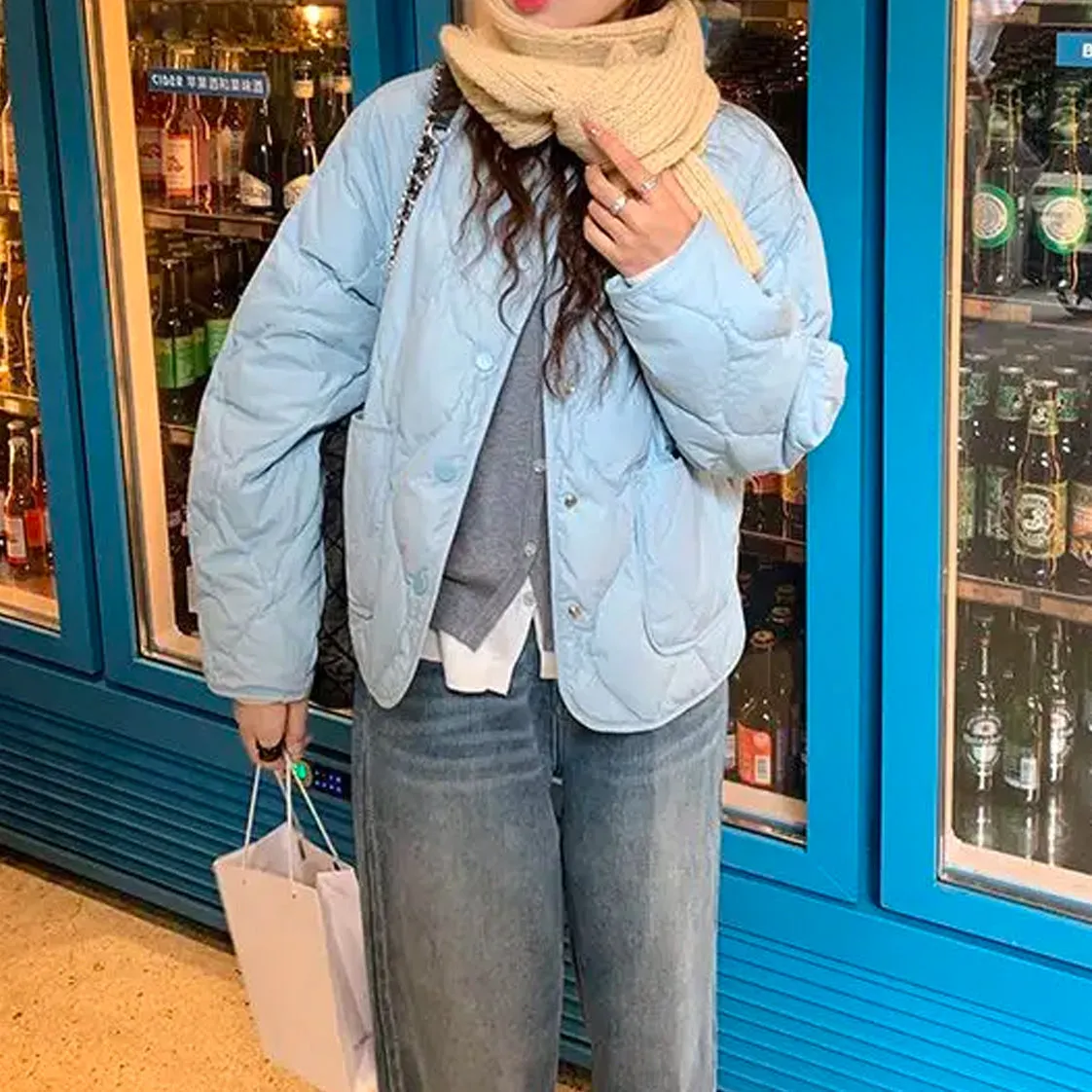 Baby Blue Oversized Overcoat