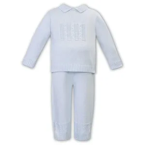 Baby Boys Blue Cable Trouser Set