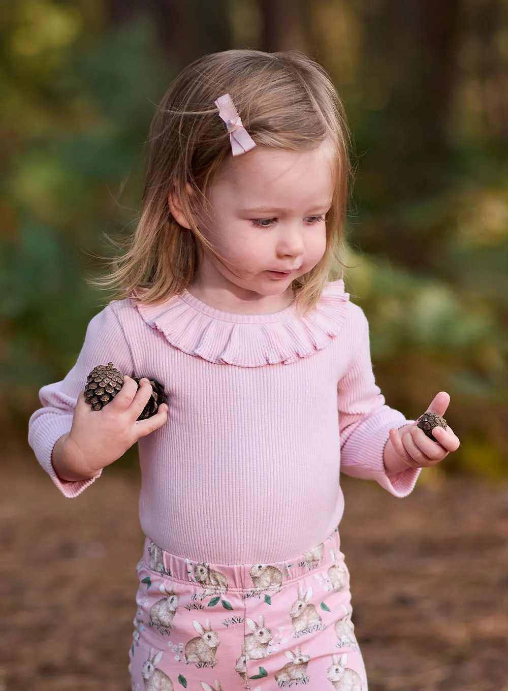 Baby Long Sleeved Grace Willow Body in Dusty Pink