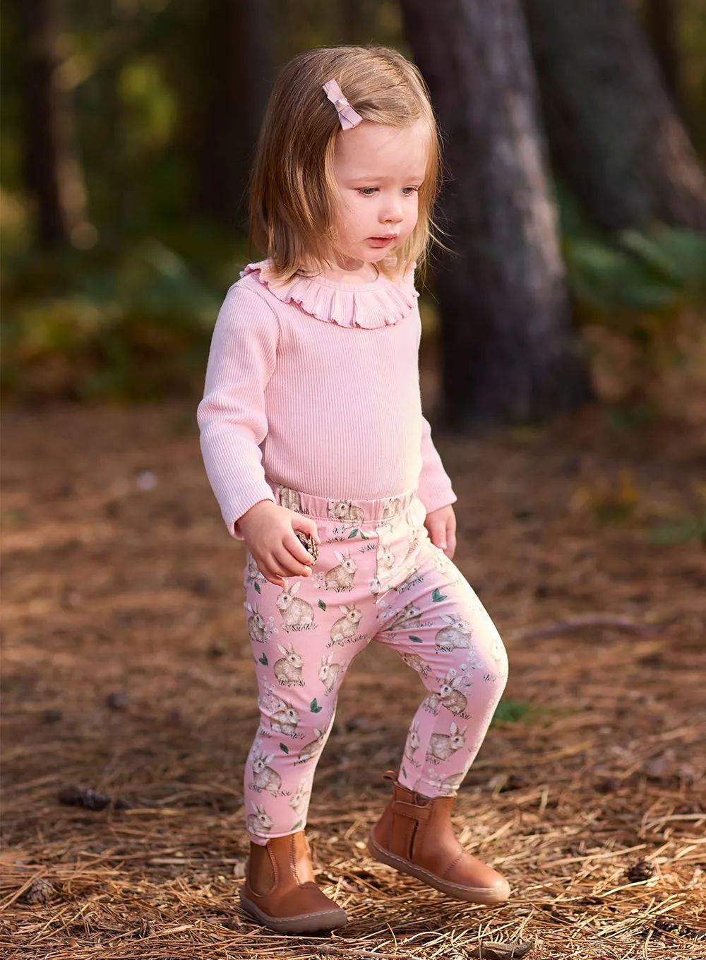 Baby Long Sleeved Grace Willow Body in Dusty Pink