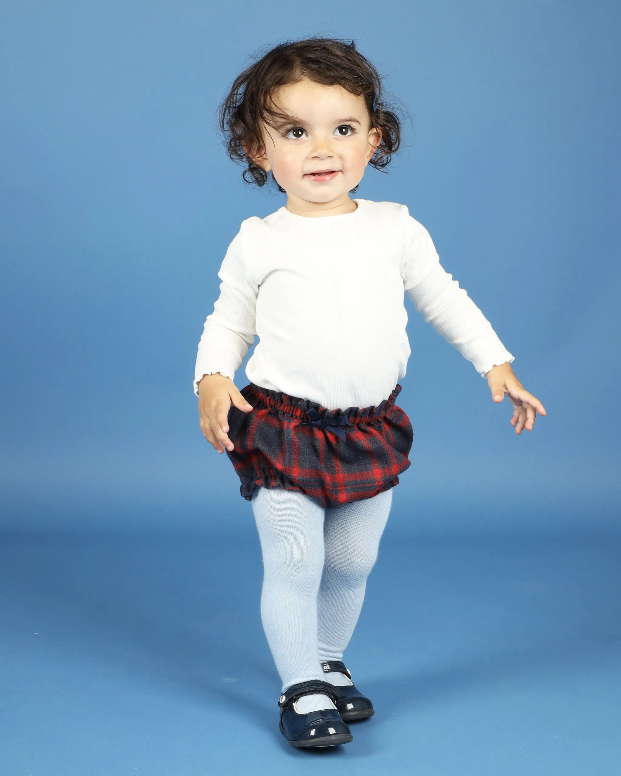 Baby Tartan Shorts With Bow -  Bora