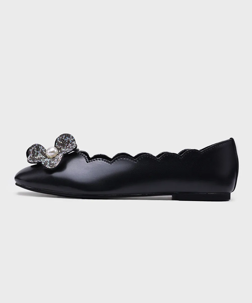 Black Faux Leather Pumps
