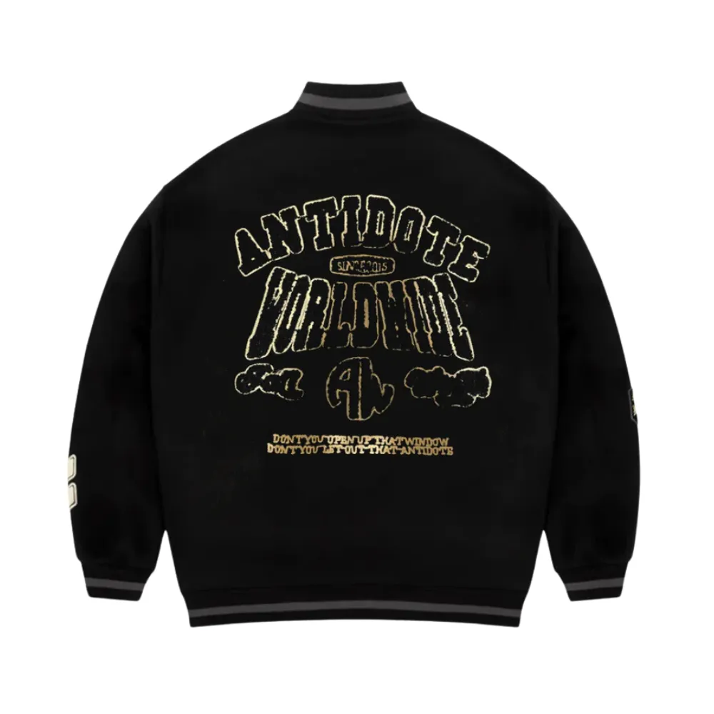 “Black Wool Embroidered” Jacket