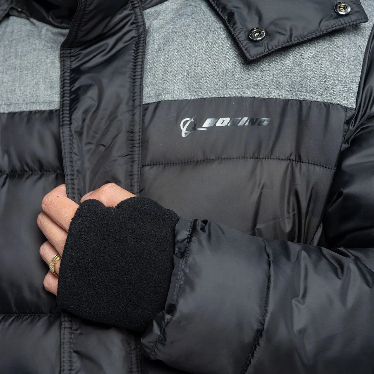Boeing Quilted Contrast Yoke Jacket