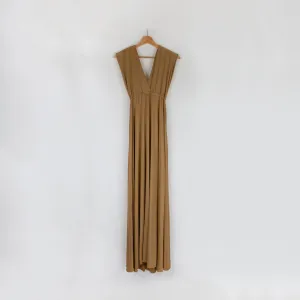 Brown Bridesmaid Wrap Dress