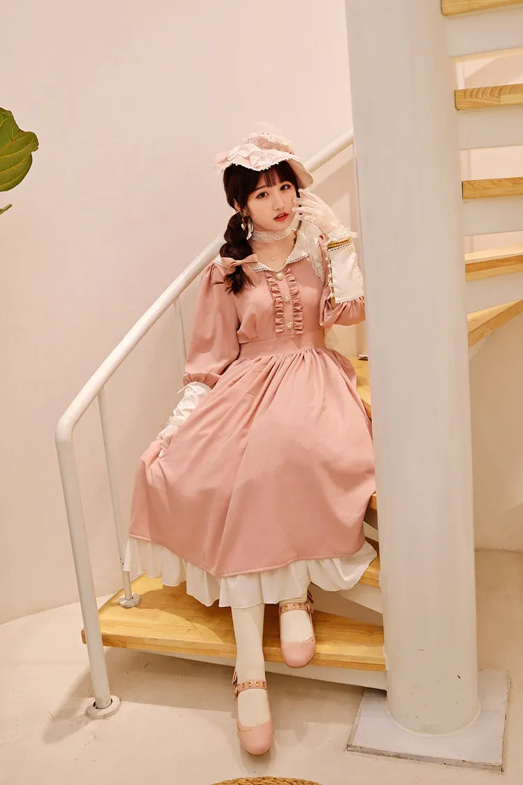 (BuyForMe) Sweet Wood~Lola's Diary~Multicolors Classic Lolita Plus Size OP Dress