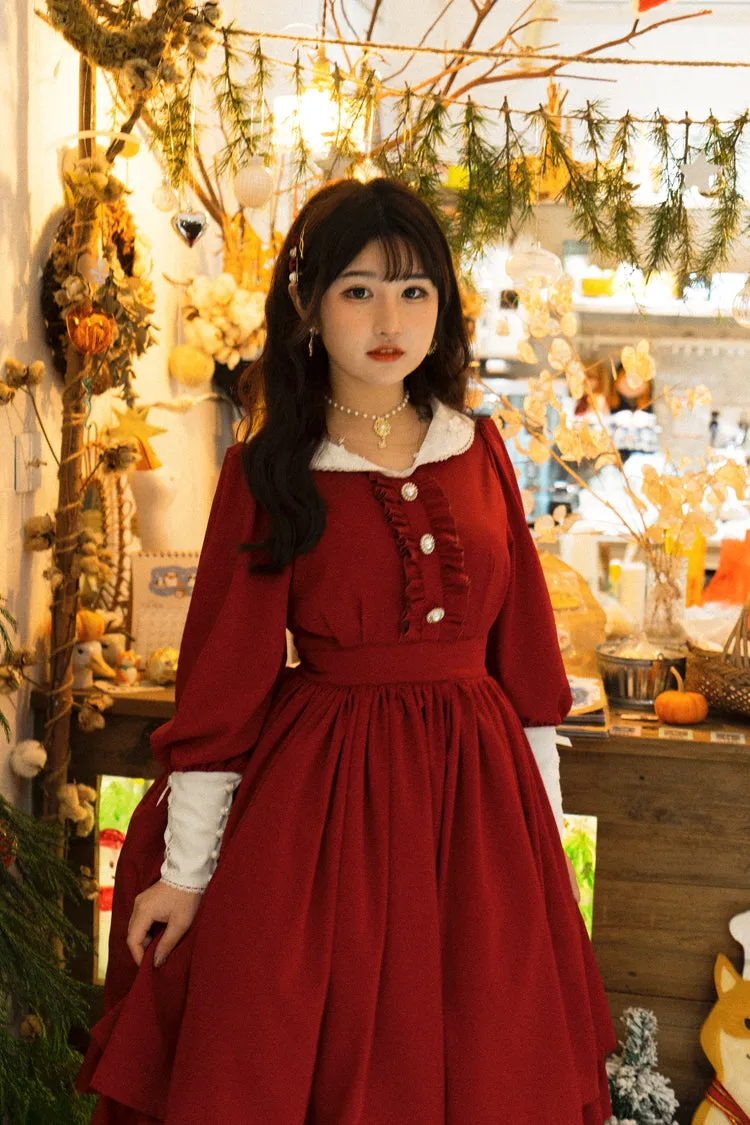 (BuyForMe) Sweet Wood~Lola's Diary~Multicolors Classic Lolita Plus Size OP Dress