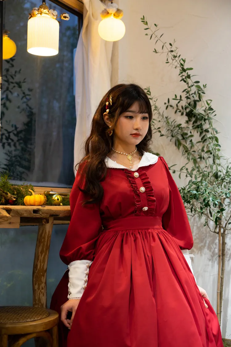 (BuyForMe) Sweet Wood~Lola's Diary~Multicolors Classic Lolita Plus Size OP Dress