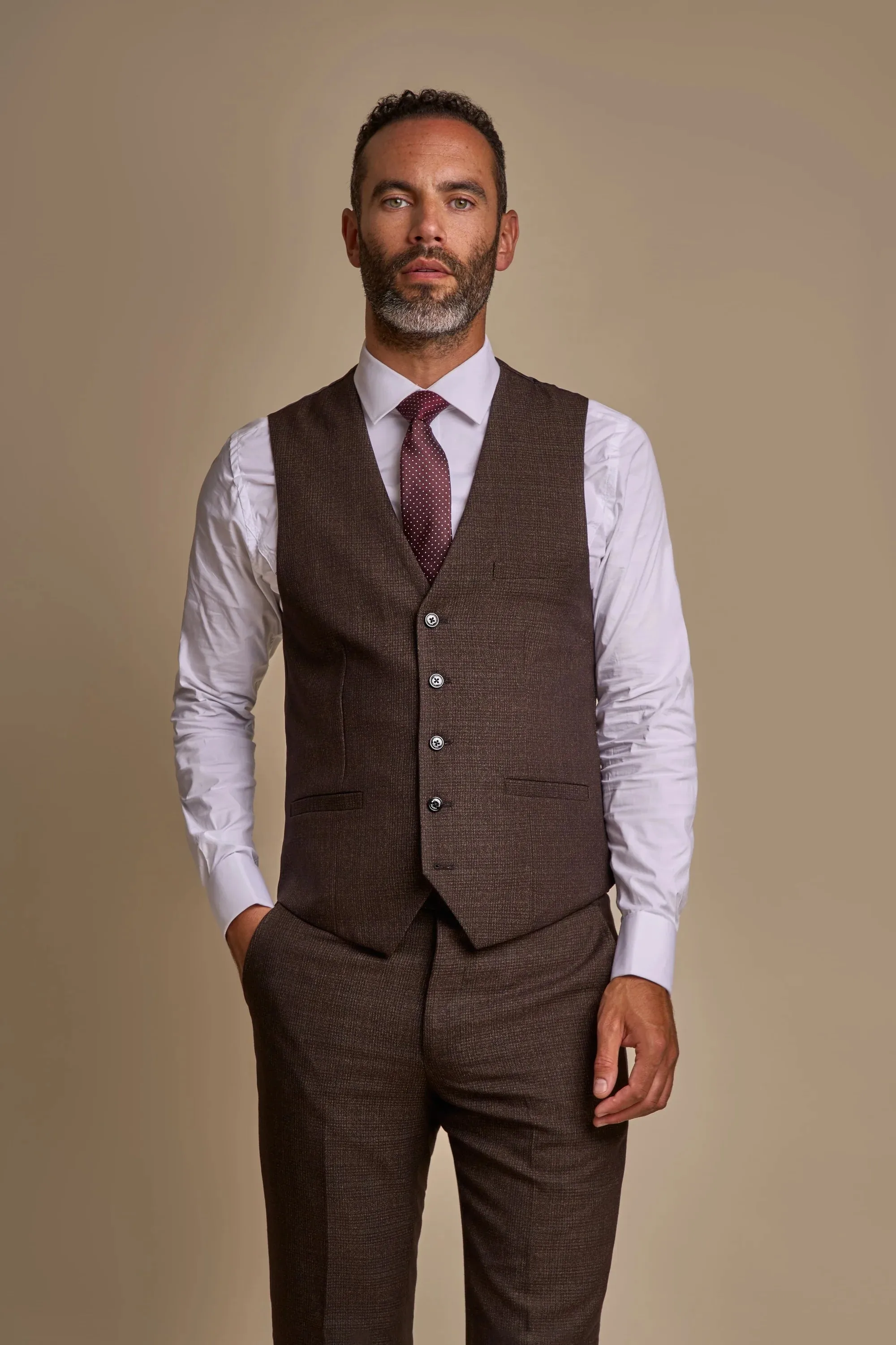 Caridi Brown Three Piece Suit
