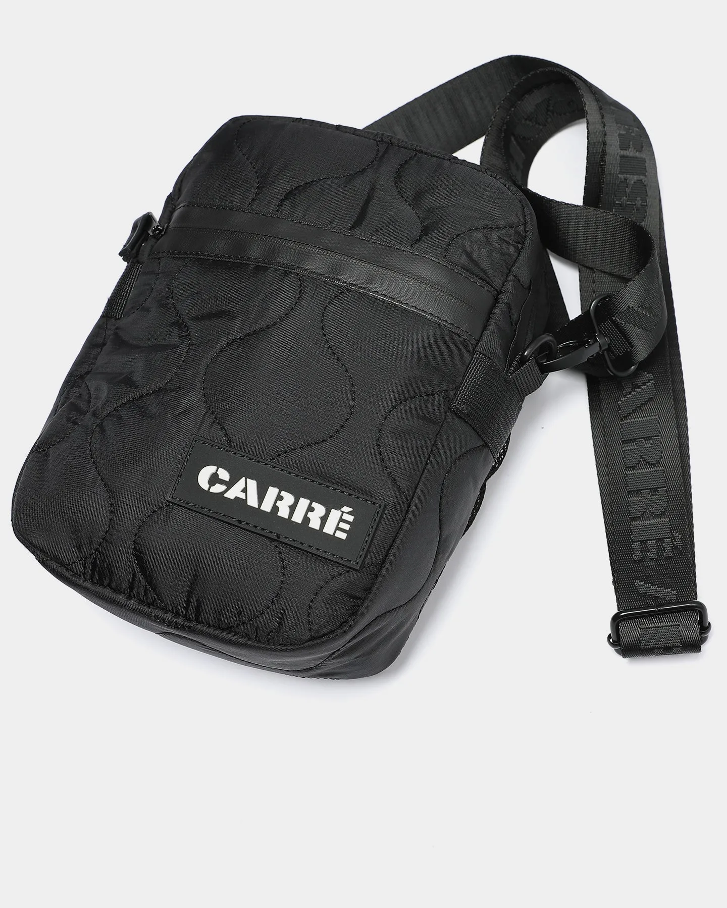 Carré Quilted Pouch Black
