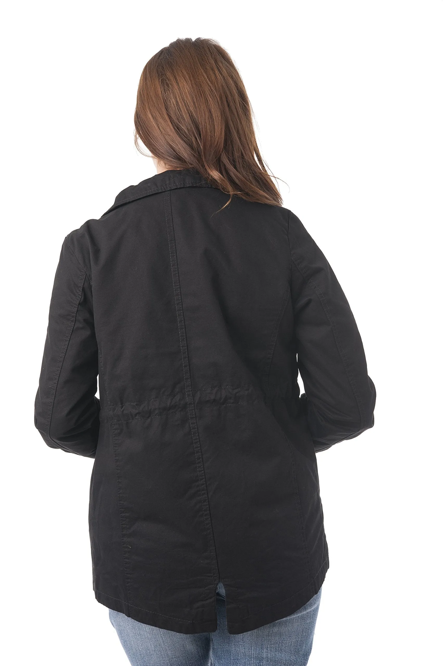 Classic Drawstring Utility Military Jacket