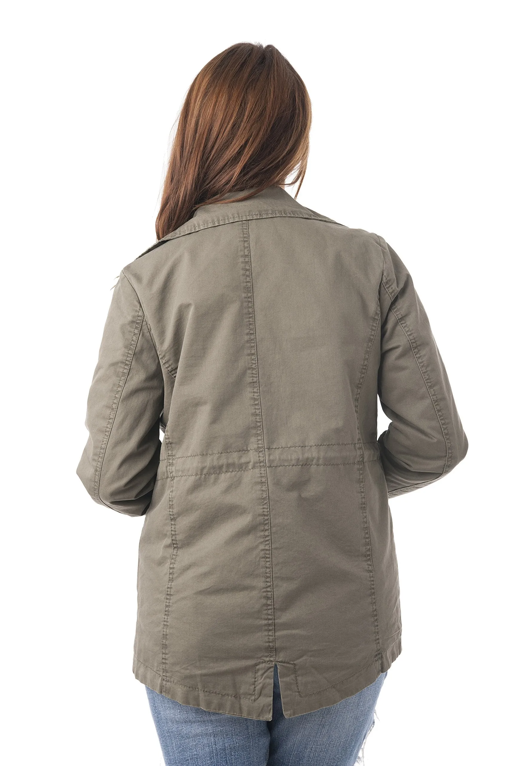 Classic Drawstring Utility Military Jacket