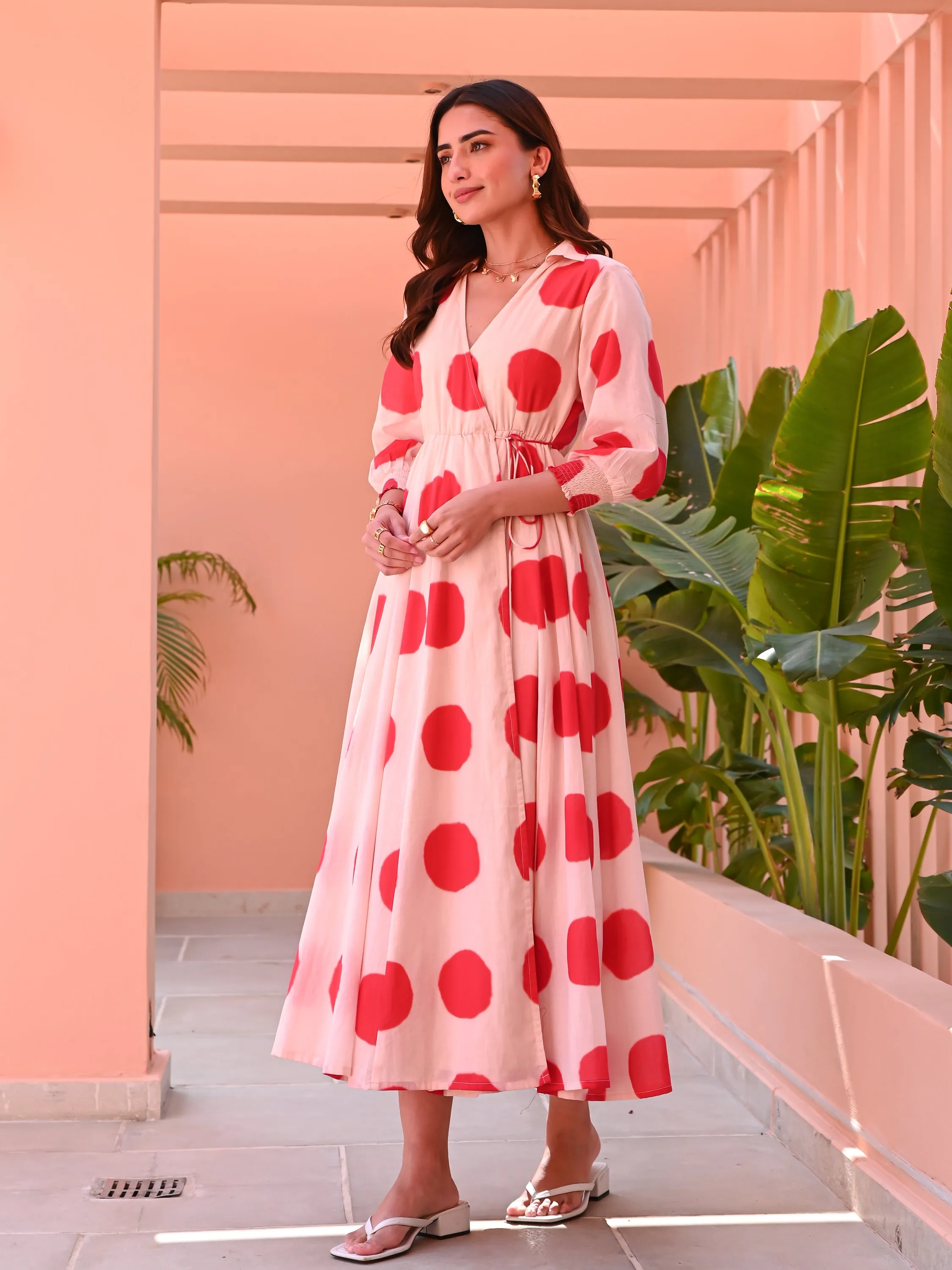 Classic Polka Wrap Dress