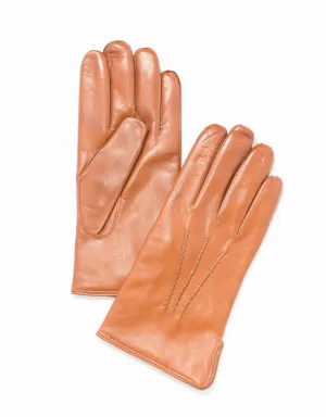 COGNAC NAPPA LEATHER GLOVES
