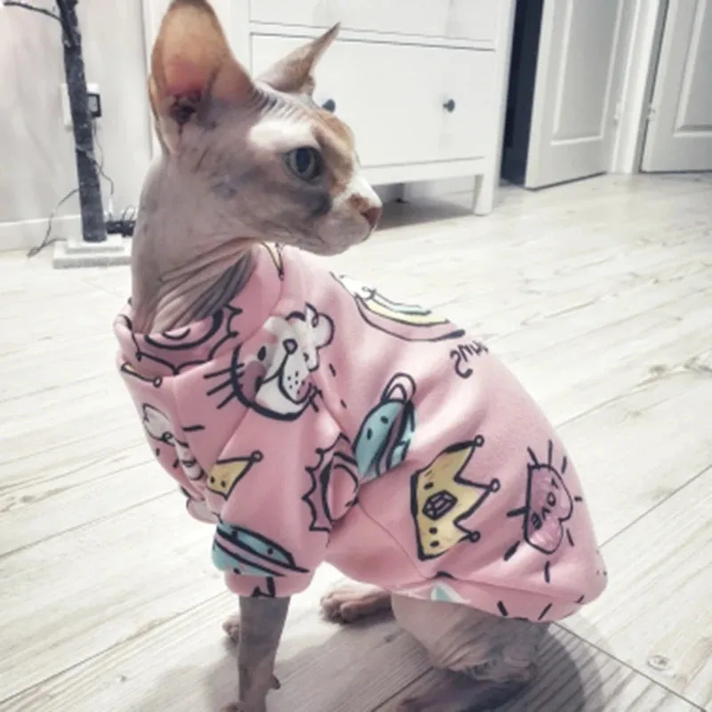 Cozy Winter Cat Hoodie - Warm Sweater for Cats and Small Dogs