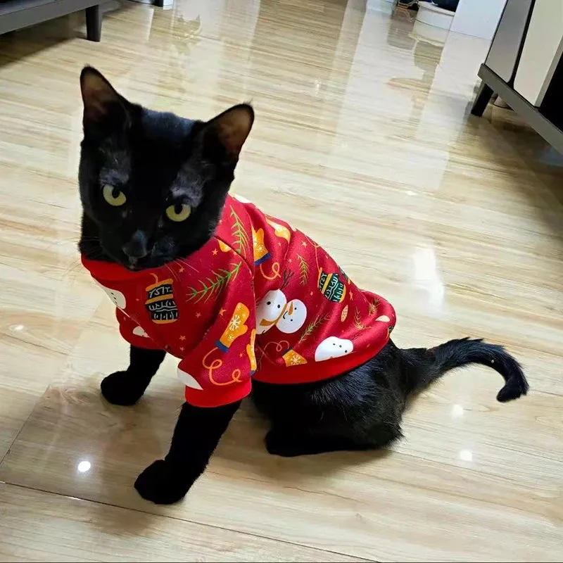 Cozy Winter Cat Hoodie - Warm Sweater for Cats and Small Dogs