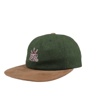 Crown 6 Panel Hat Dark Green