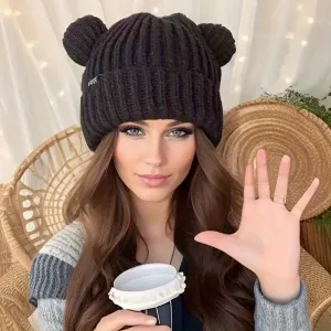 Cute Bear Ears Knit Beanie