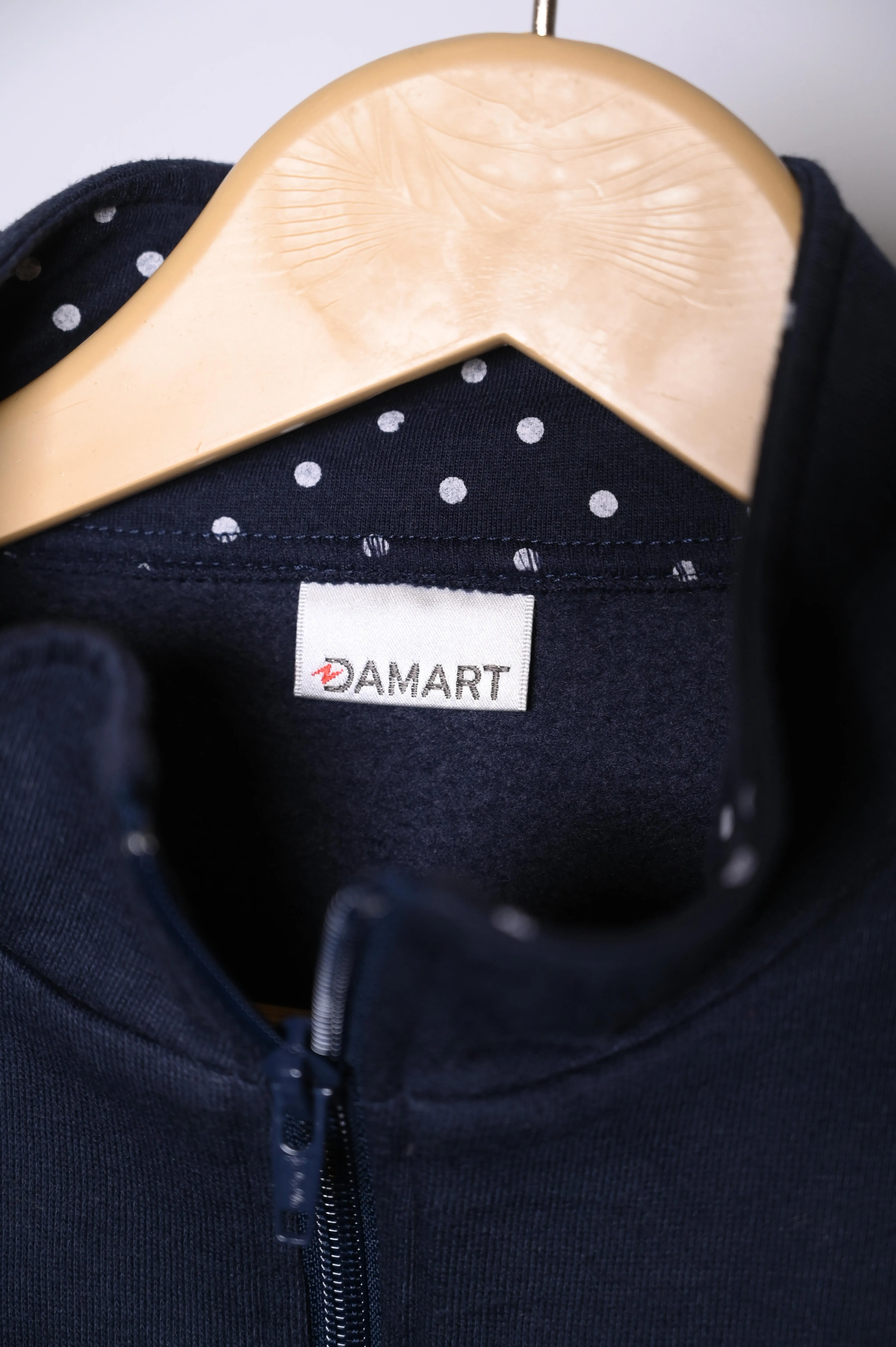 Damart Navy Blue Zipper Jacket