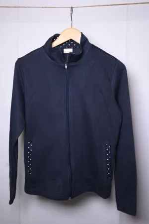 Damart Navy Blue Zipper Jacket