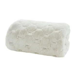 Deyongs 160cm Silver Dakota Faux Fur Throw