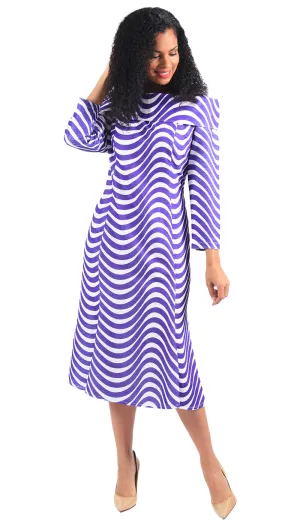 Diana Couture Dress 8617-Purple/White