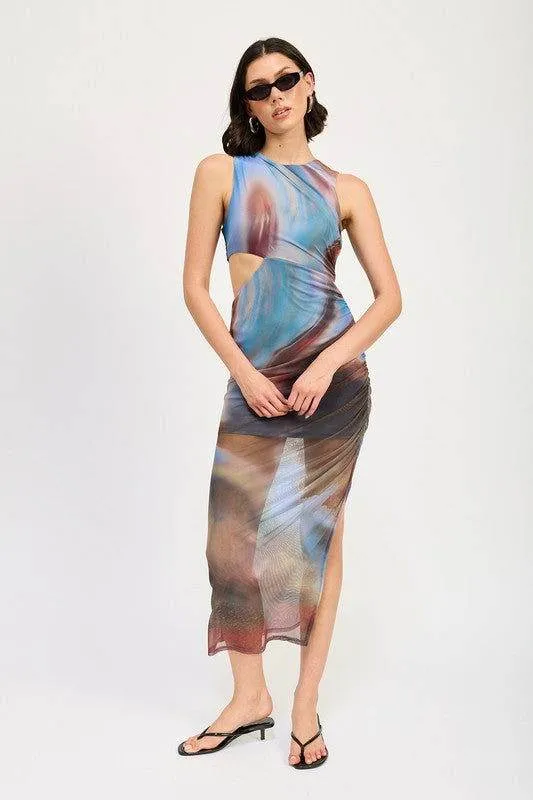 Emory Park Sleeveless Midi Dress With Cut Out