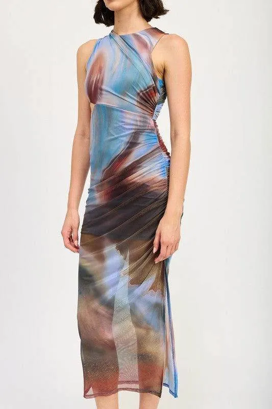 Emory Park Sleeveless Midi Dress With Cut Out