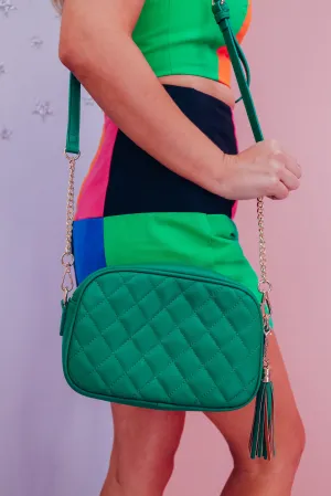 Everyday Essential Quilted Crossbody - Green