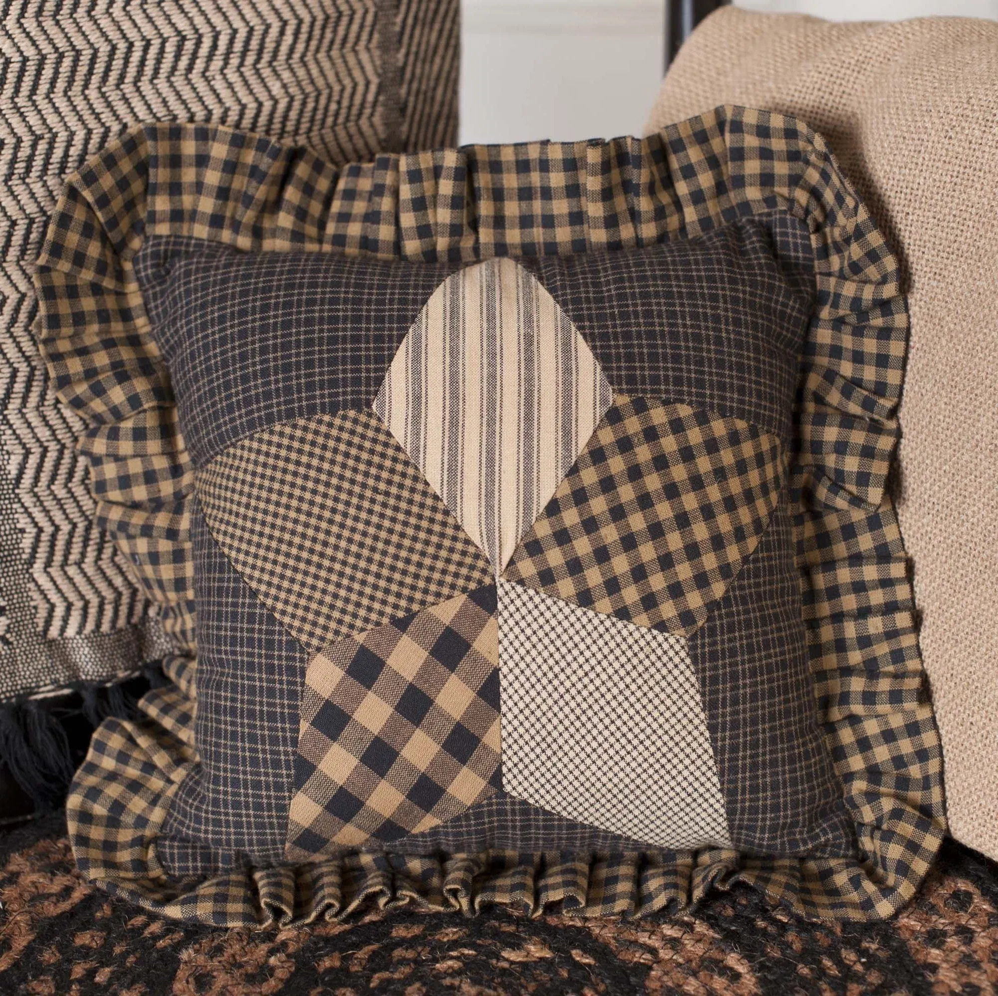 Farmhouse Star Pillow 10x10"