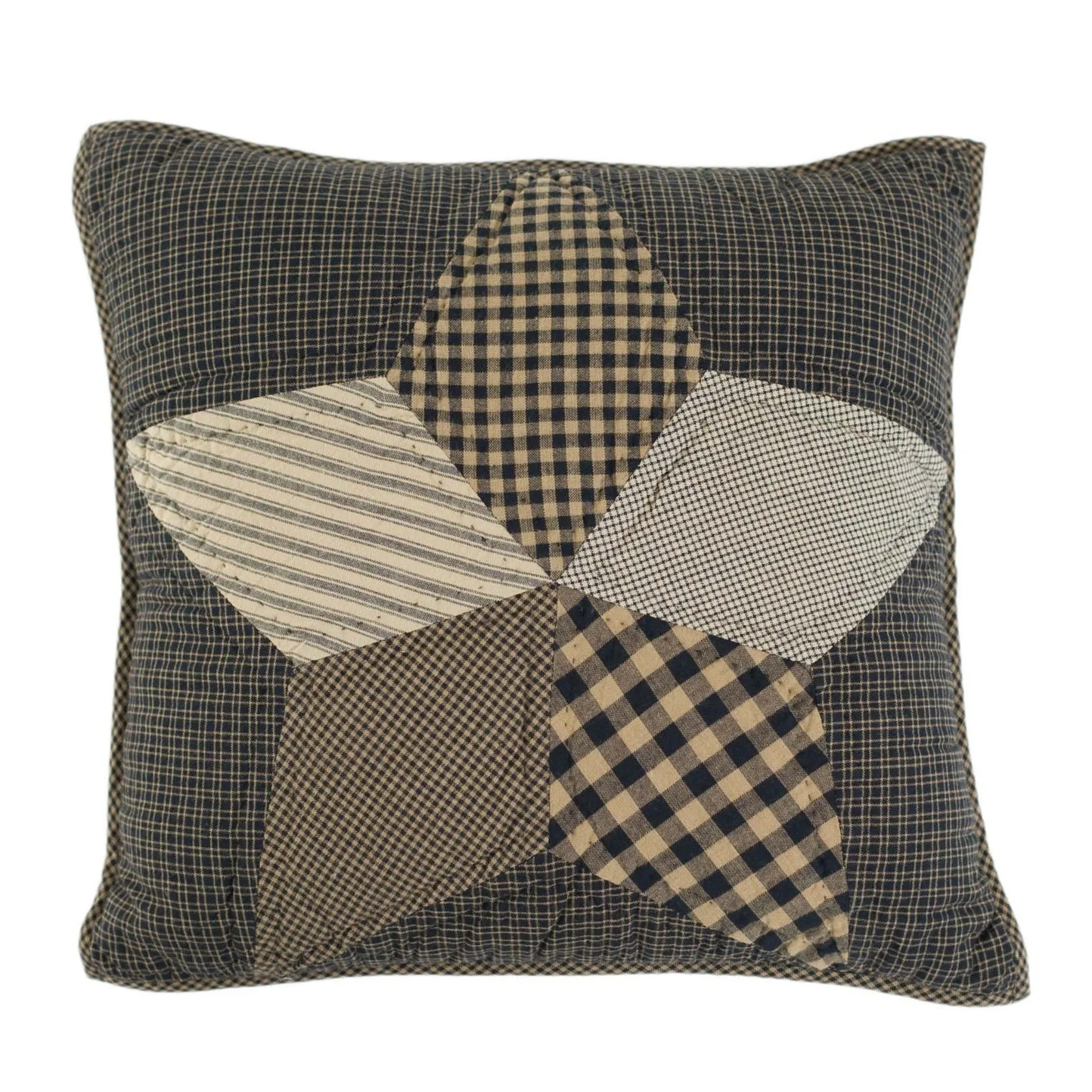 Farmhouse Star Quilted Pillow 16" Filled