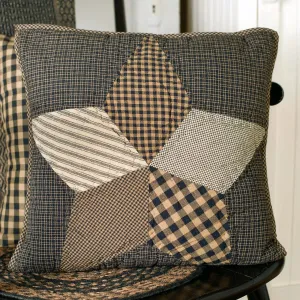 Farmhouse Star Quilted Pillow 16" Filled