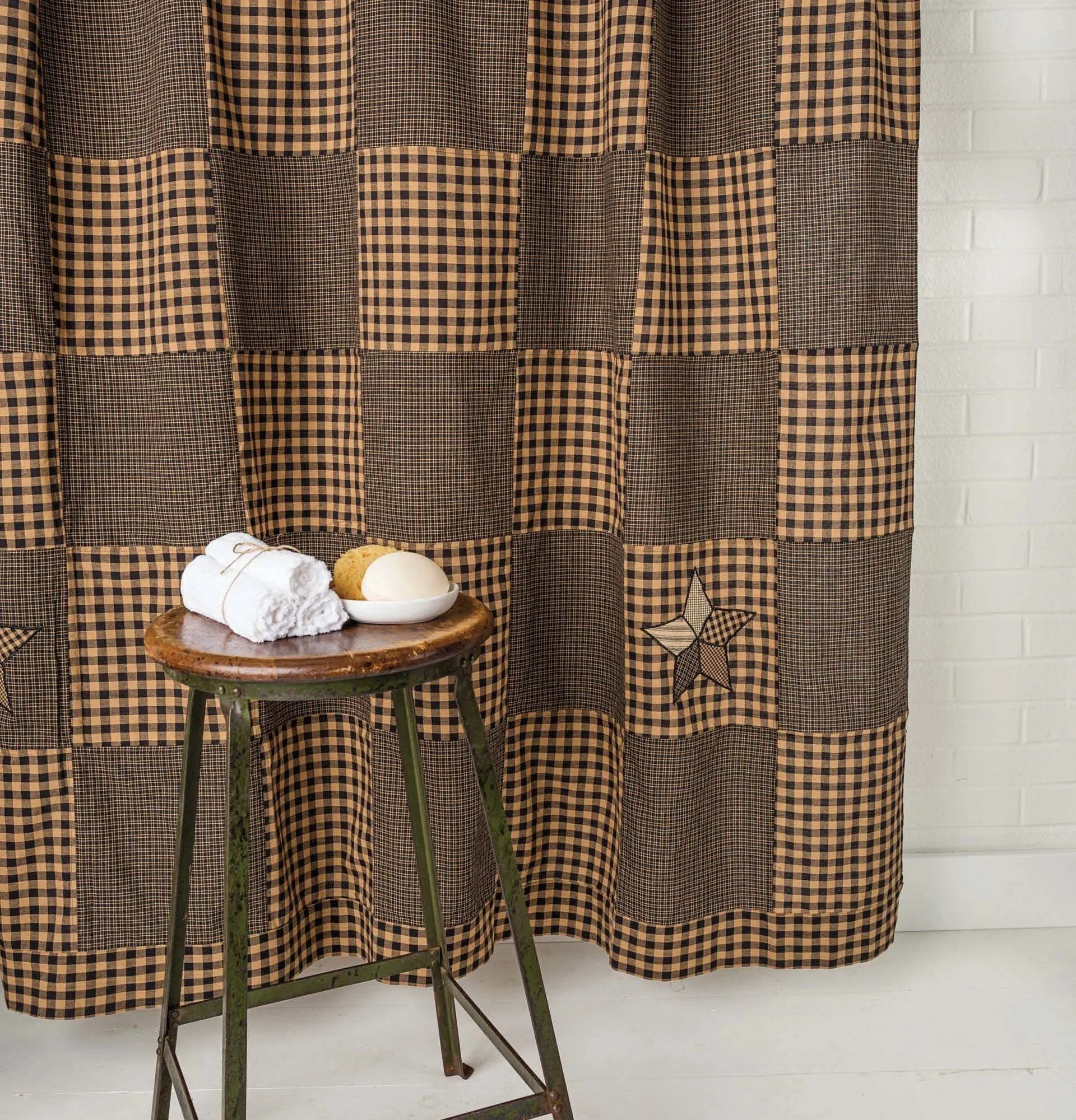 Farmhouse Star Shower Curtain