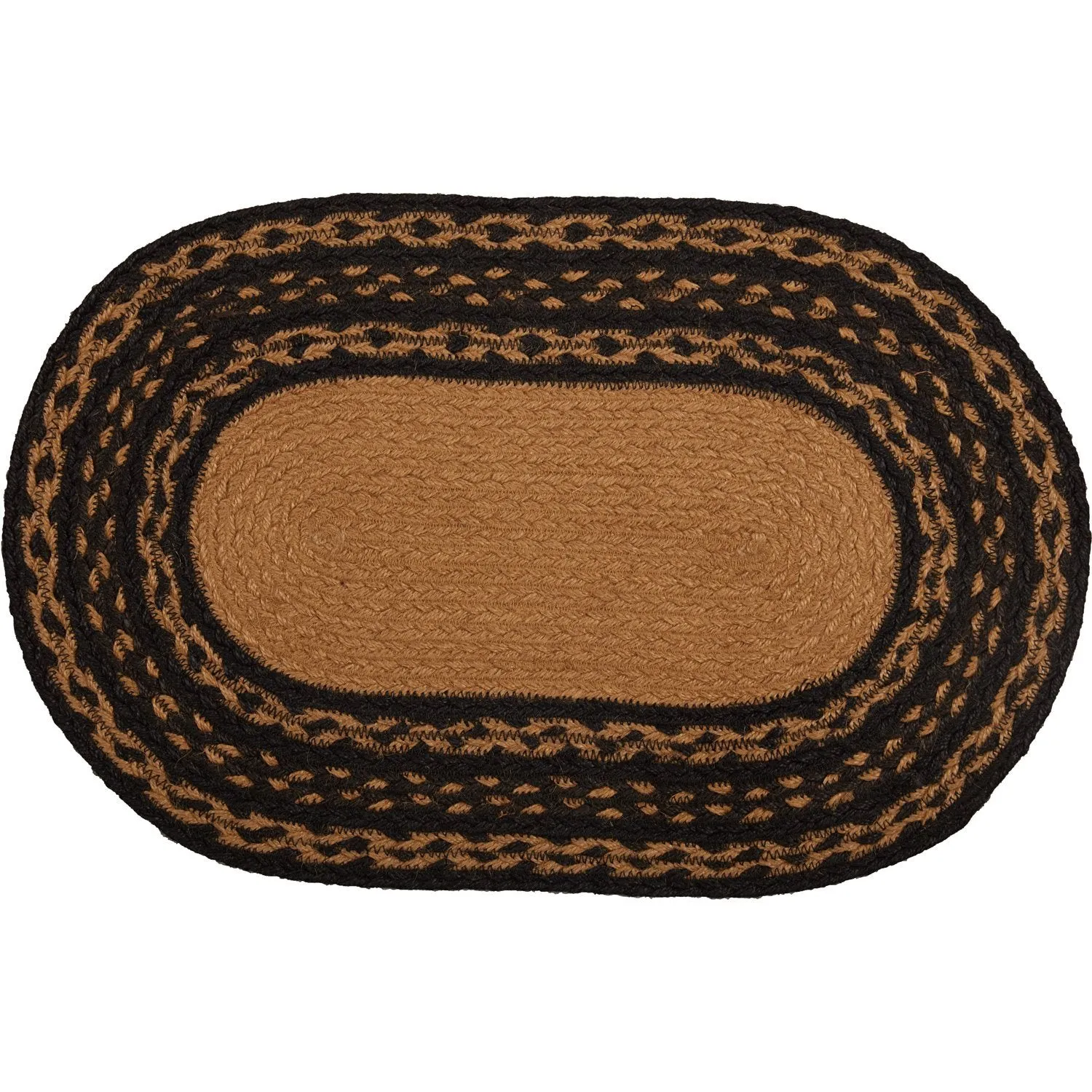 Farmhouse Star Stencil Braided Placemat 12x18" - Set of 6