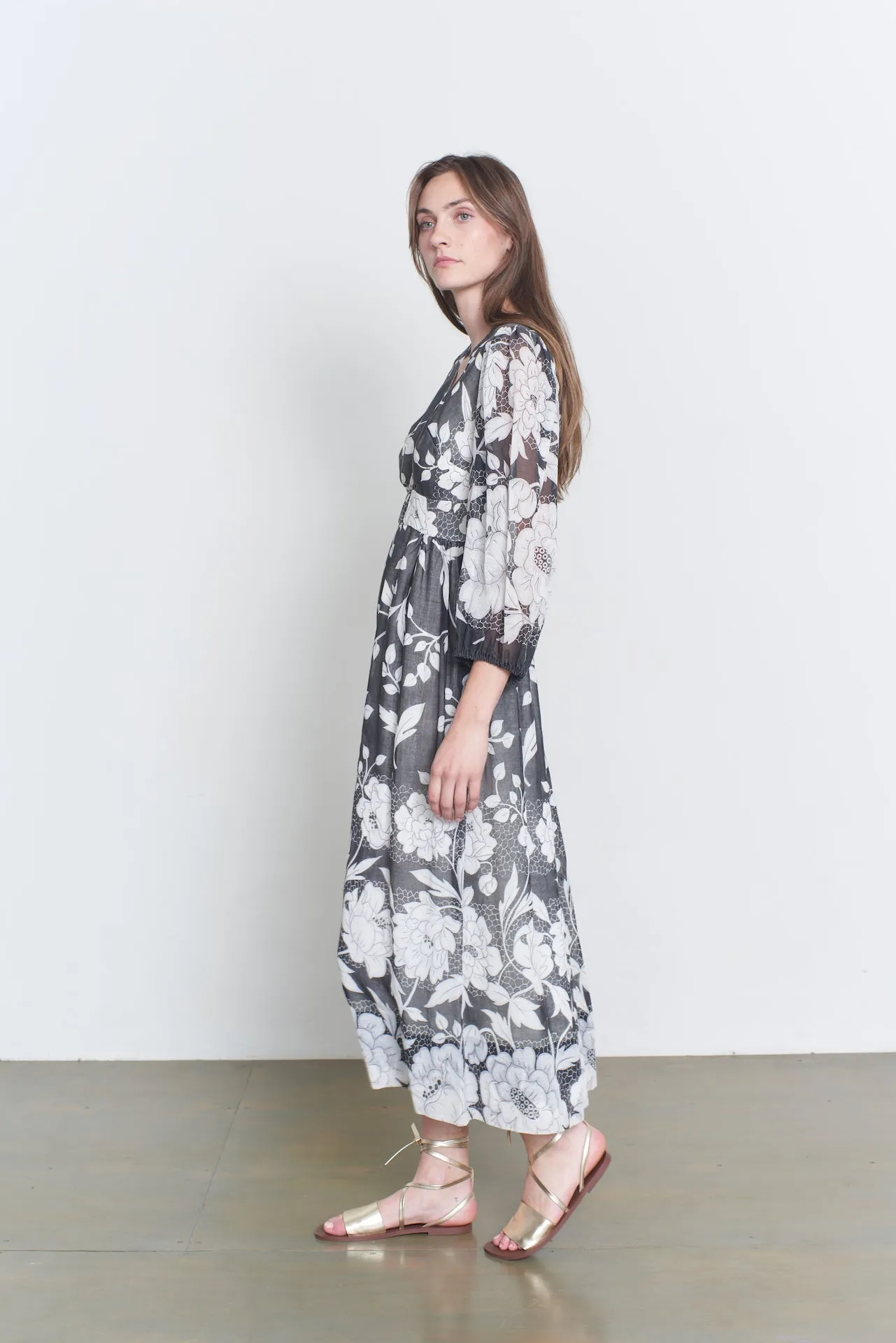 Faux wrap maxi dress - Vintage