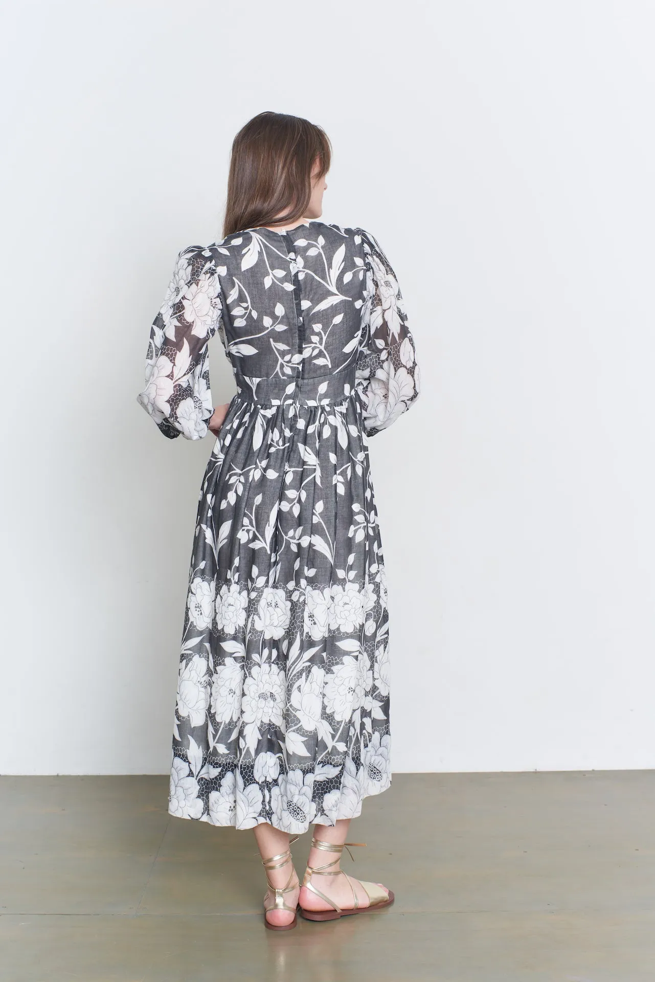 Faux wrap maxi dress - Vintage