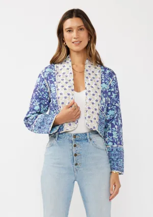 Floral Print Reversible Quilted Jacket