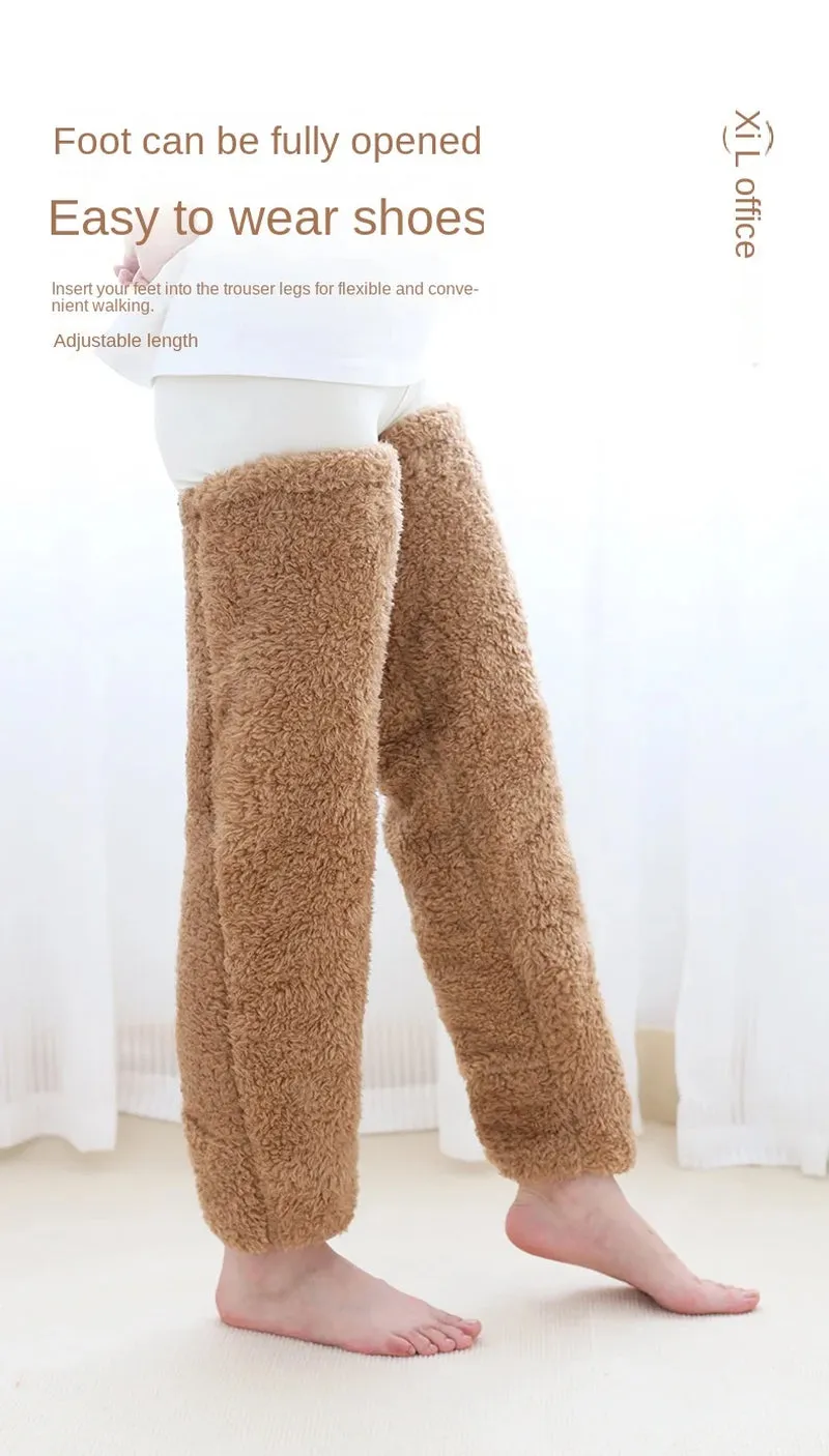 Fluffy Over-Knee Winter Leg Warmers – Thick, Cozy, and Warm
