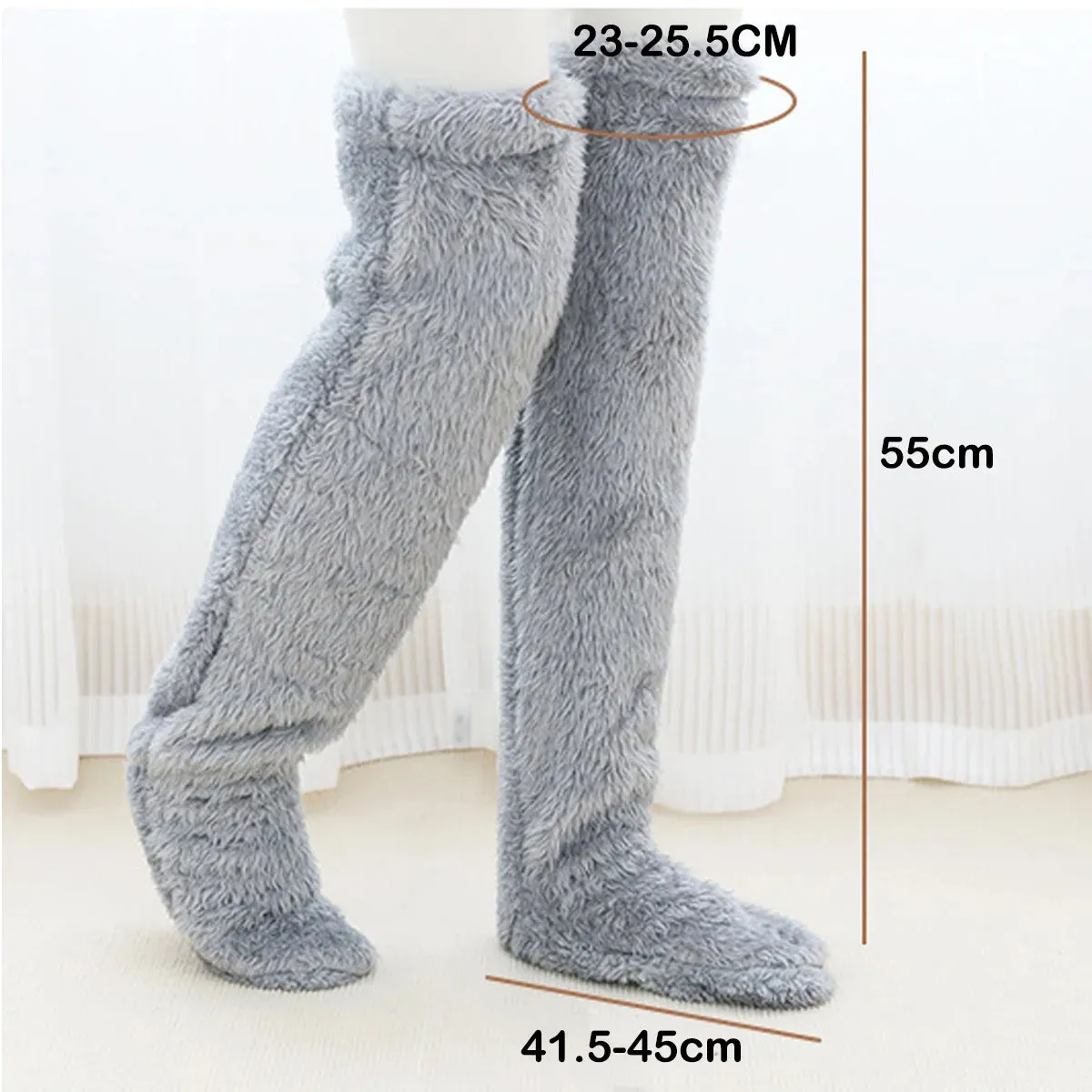 Fluffy Over-Knee Winter Leg Warmers – Thick, Cozy, and Warm