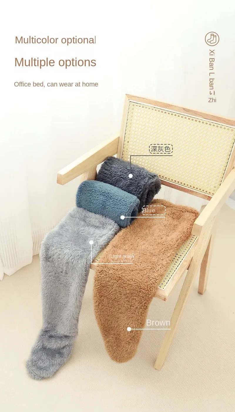 Fluffy Over-Knee Winter Leg Warmers – Thick, Cozy, and Warm