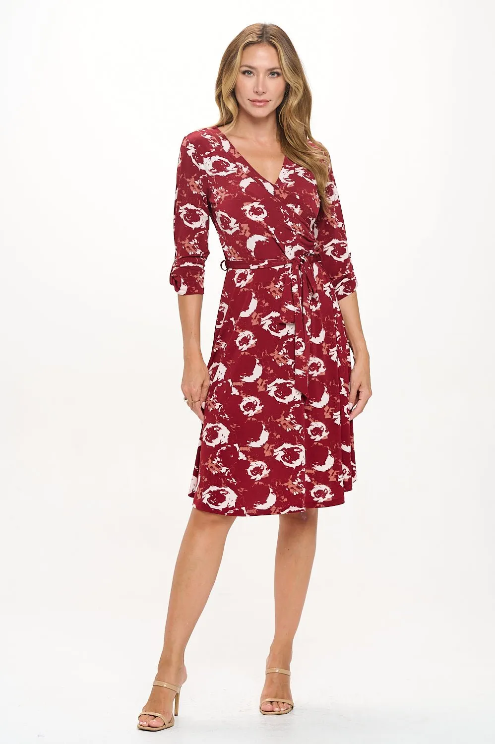 Georgina Faux-Wrap Mini Dress