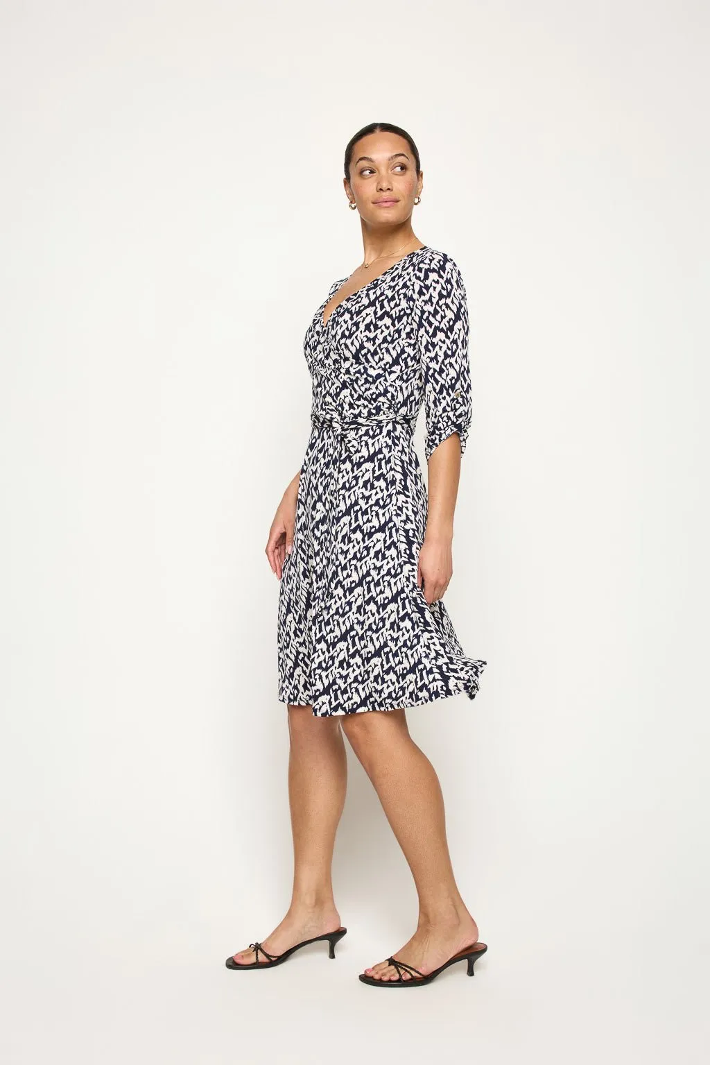 Georgina Faux-Wrap Mini Dress