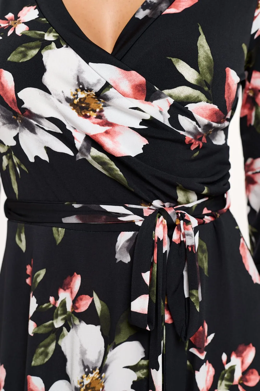 Georgina Faux-Wrap Mini Dress