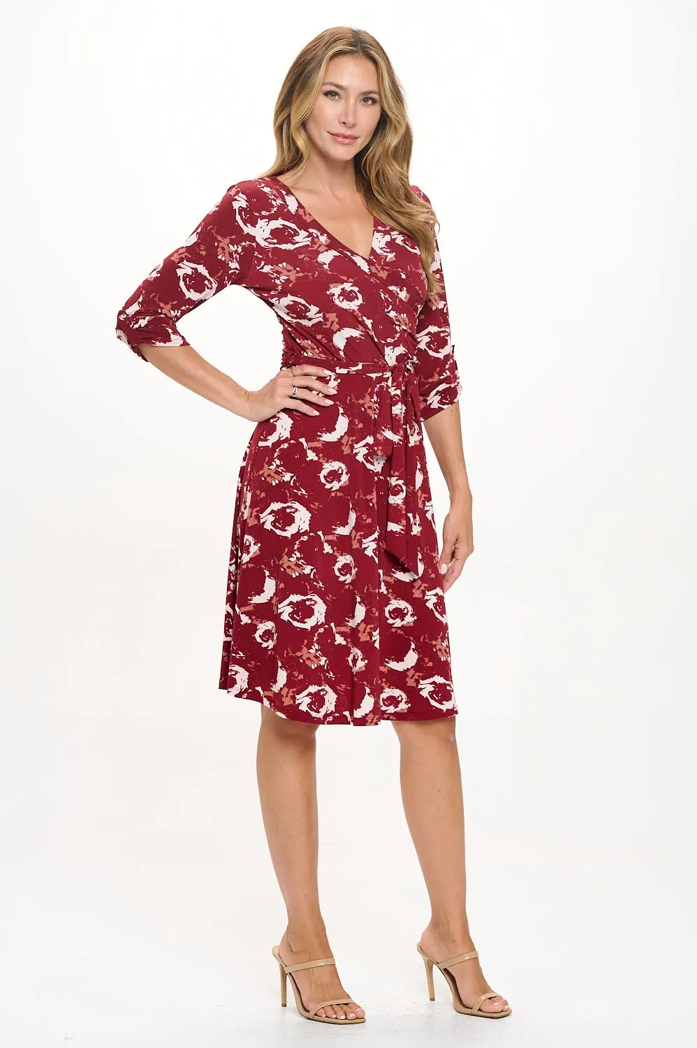 Georgina Faux-Wrap Mini Dress